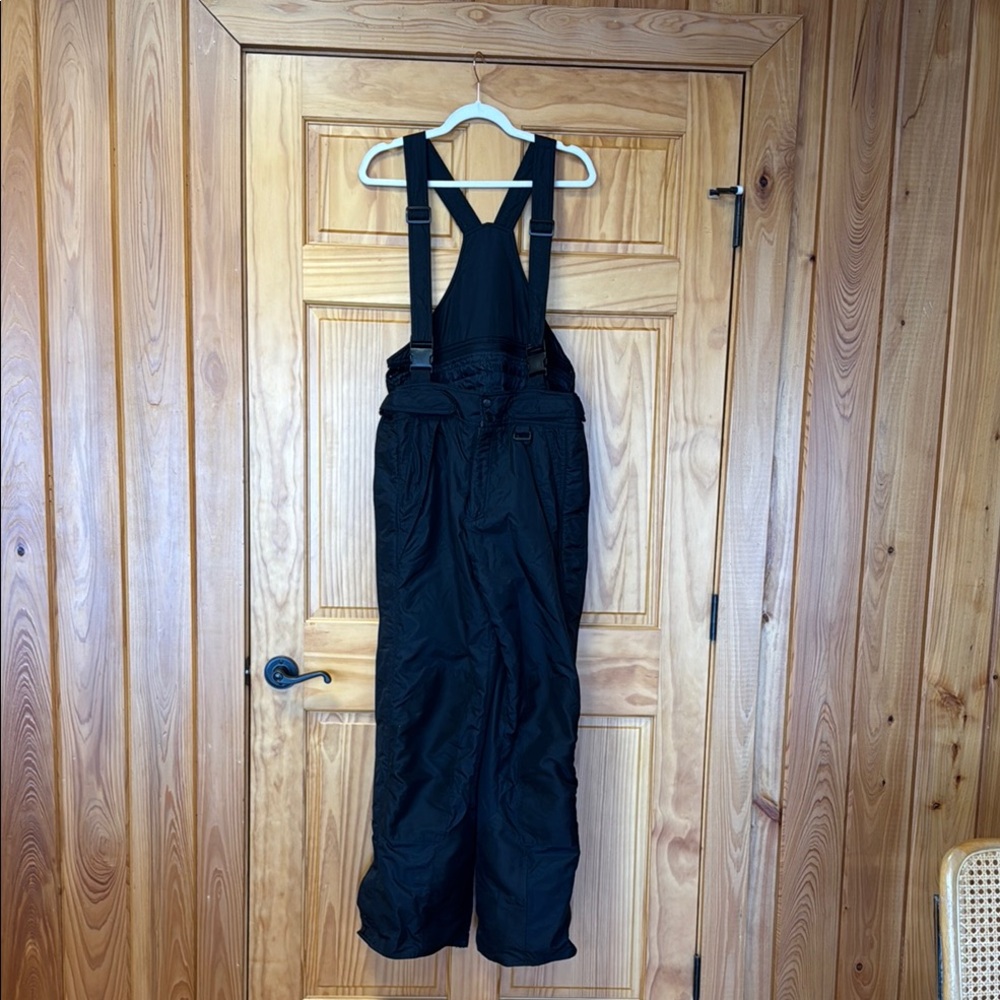 Black Snow Bib Overalls Large